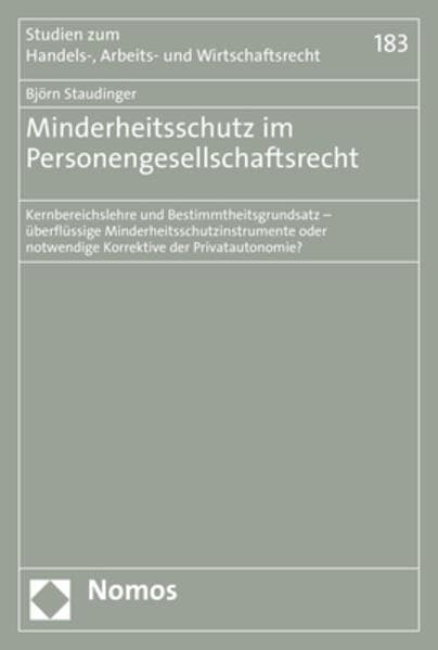 Minderheitsschutz im Personengesellschaftsrecht