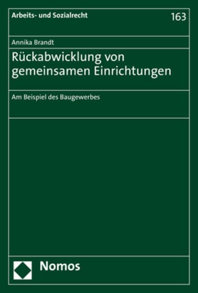 Rückabwicklung von gemeinsamen Einrichtungen