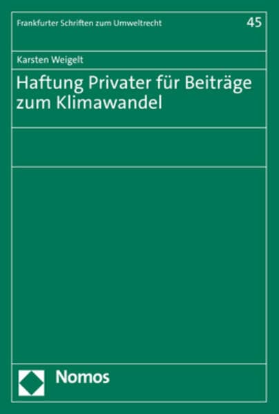 Haftung Privater für Beiträge zum Klimawandel