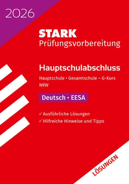 STARK Lösungen zu Deutsch G-Kurs - Hauptschulabschluss (EESA) 2026 NRW - Prüfungsvorbereitung