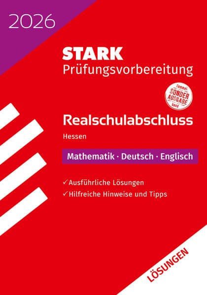 STARK Lösungen zu Mathematik, Deutsch, Englisch - Realschulabschluss 2026 Hessen - Prüfungsvorbereitung