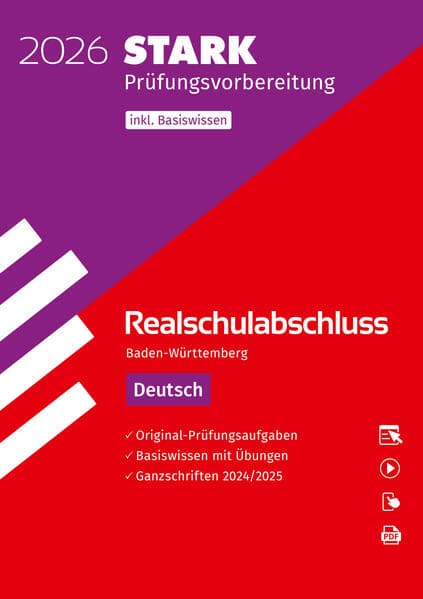 STARK Deutsch - Realschulabschluss 2026 BW - Prüfungsvorbereitung inkl. Basistraining