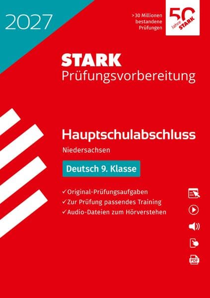 STARK Deutsch 9. Klasse - Hauptschulabschluss 2027 Niedersachsen - Prüfungsvorbereitung