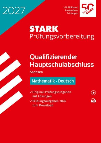 STARK Mathematik, Deutsch - Qualifizierender Hauptschulabschluss 2027 Sachsen - Prüfungsvorbereitung