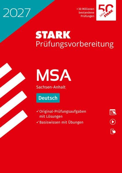 STARK Deutsch - MSA (Mittlerer Schulabschluss) 2027 Sachsen-Anhalt - Prüfungsvorbereitung