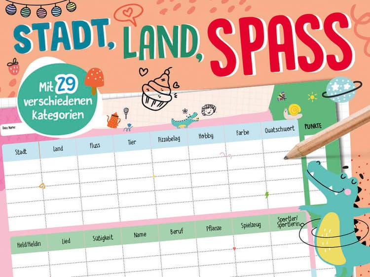 Stadt, Land, Spaß - Spieleblock