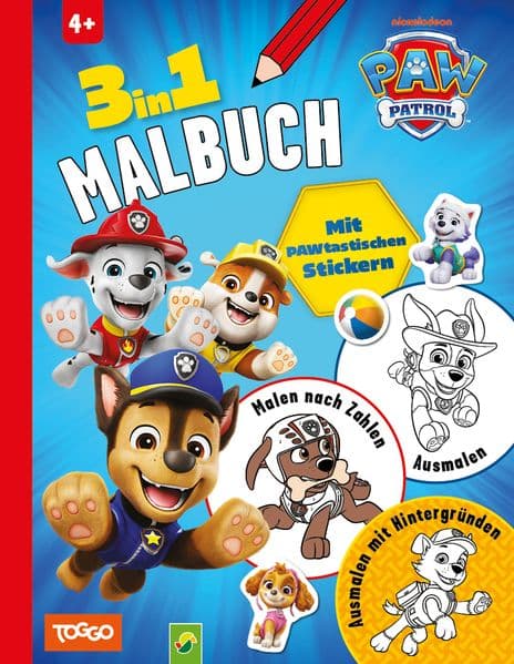 PAW Patrol 3-in-1 Malbuch I Ab 4 Jahren