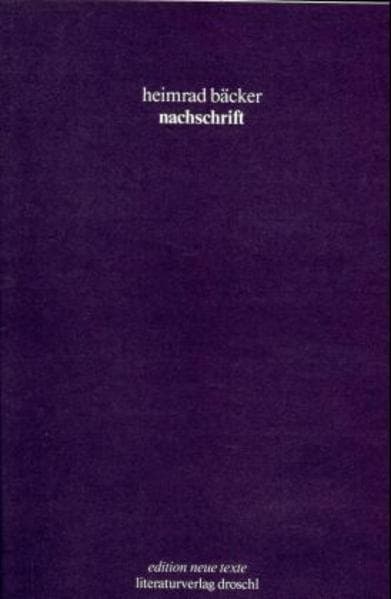 Nachschrift