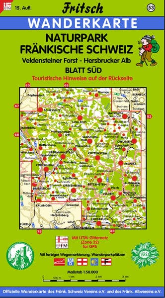 Naturpark Fränkische Schweiz - Blatt Süd