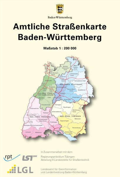 Amtliche Straßenkarte Baden-Württemberg