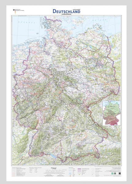Deutschland auf einen Blick! Landschaftskarte 1:750 000