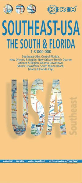 USA Southeast - The South & Florida, Borch Map