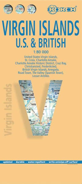 Virgin Islands, Jungferninseln (U.S. & British), Borch Map