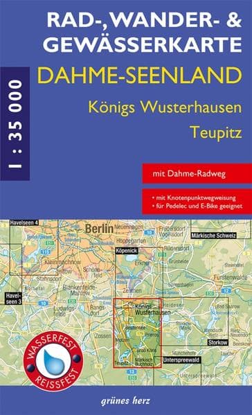 Dahme-Seen: Königs Wusterhausen, Teupitz 1 : 35 000 Rad-, Wander- und Gewässerkarte