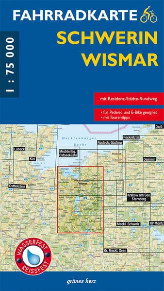 Fahrradkarte Schwerin - Wismar 1:75.000