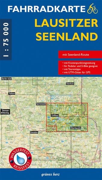 Fahrradkarte Lausitzer Seenland 1:75.000