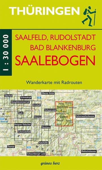 Wanderkarte Saalebogen, Saalfeld, Rudolstadt, Bad Blankenburg
