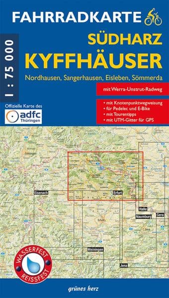 Fahrradkarte Südharz, Kyffhäuser