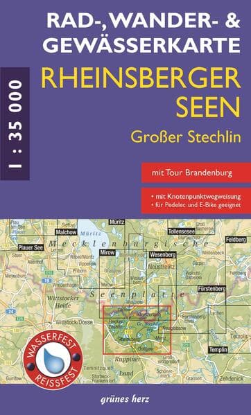 Rad - Wander- und Gewässerkarte Rheinsberger Seen, Großer Stechlin