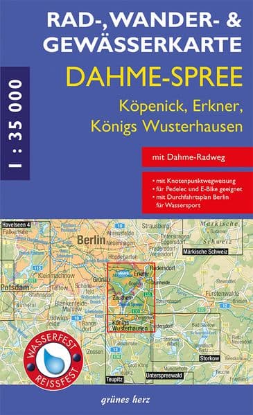 Rad-, Wander- und Gewässerkarte Dahme-Spree