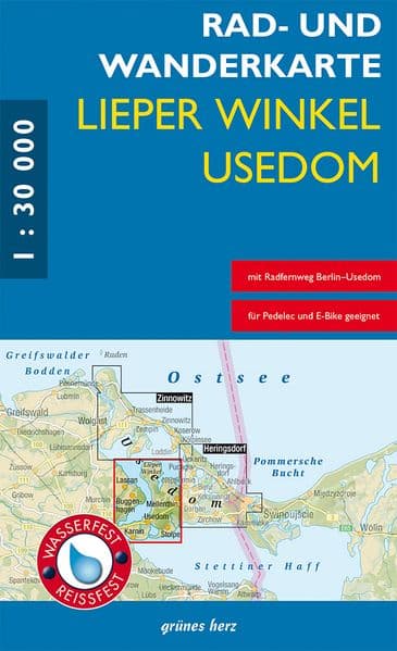 Rad- und Wanderkarte Lieper Winkel, Usedom