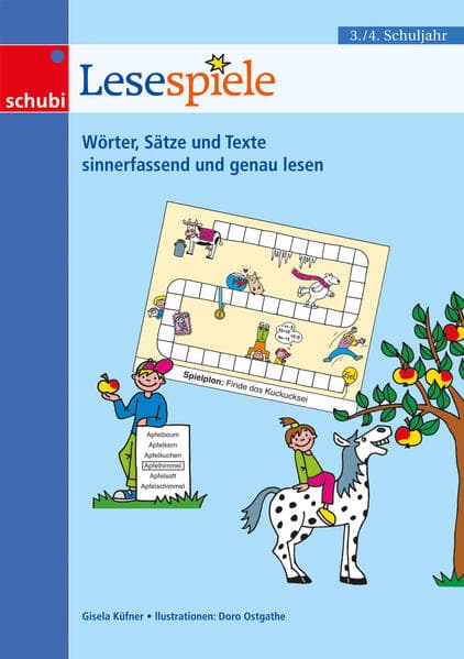 Lesespiele 3./4. Schuljahr. Wörter, Sätze und Texte sinnerfassend und genau lesen. Kopiervorlage