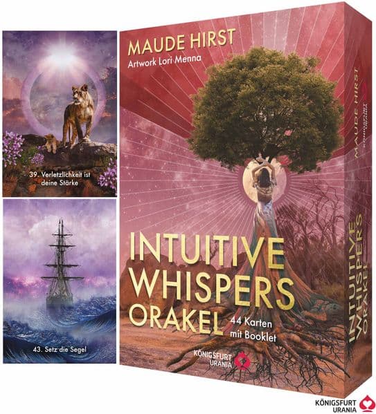 Intuitive Whispers Orakel - 44 Karten mit Booklet - Inspirationskarten