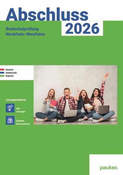 Abschluss 2026 - MSA Realschule NRW - Lösungsband - Deutsch, Mathe und Englisch