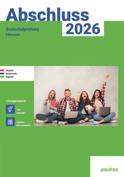 Abschluss 2026 - Realschule Hessen - Lösungsband - Deutsch, Mathe und Englisch