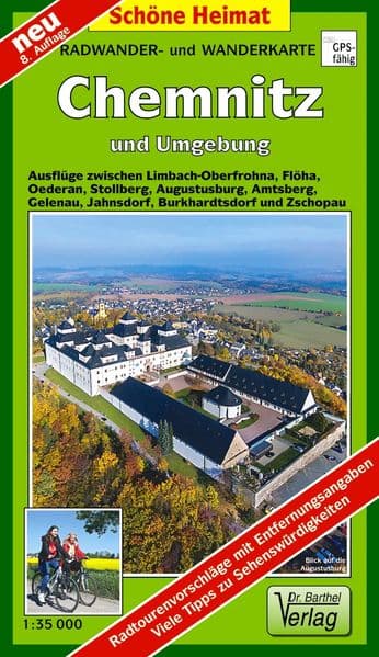 Radwander- und Wanderkarte Chemnitz und Umgebung