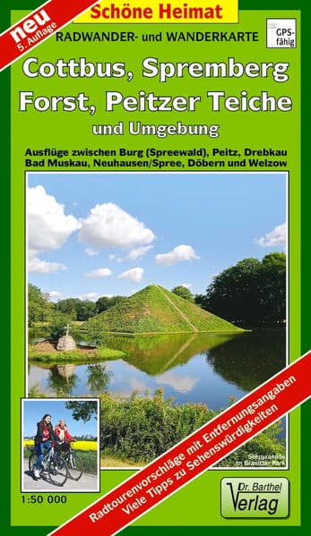 Radwander- und Wanderkarte Cottbus, Spremberg, Forst, Peitzer Teiche und Umgebung