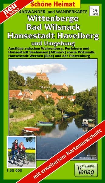 Radwander- und Wanderkarte Wittenberge, Bad Wilsnack, Hansestadt Havelberg und Umgebung