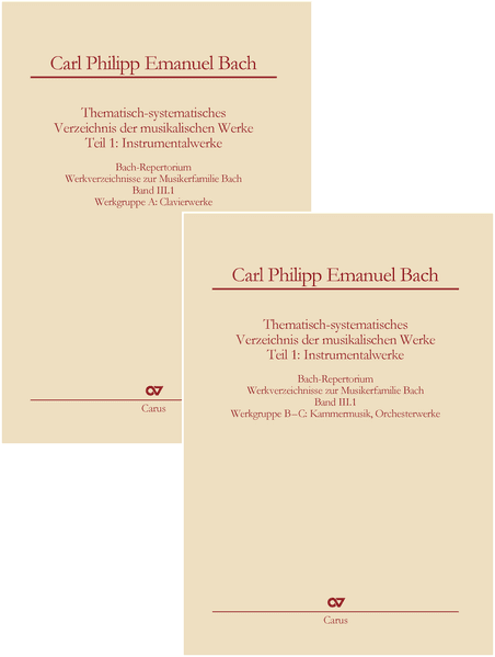 Bach-Repertorium Band III.1: Carl Philipp Emanuel Bach