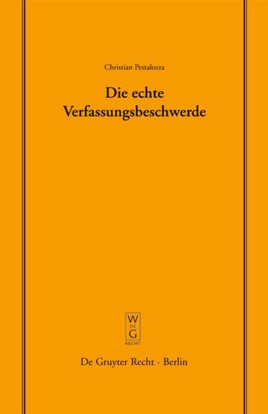 Die echte Verfassungsbeschwerde
