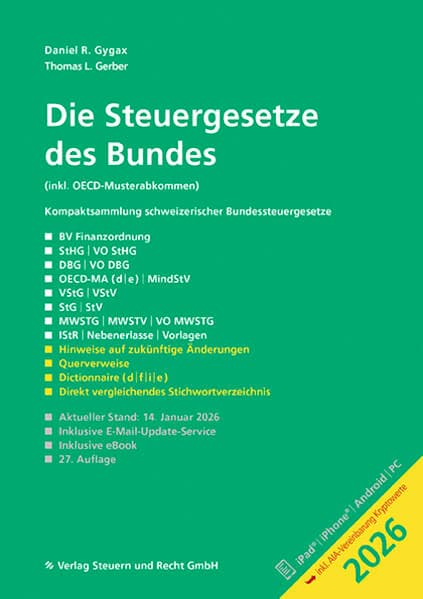 Die Steuergesetze des Bundes 2026