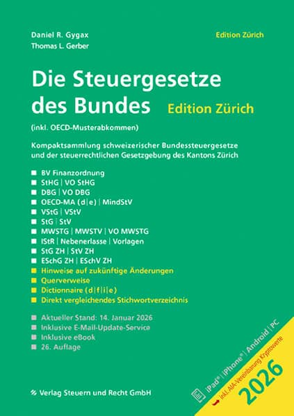 Die Steuergesetze des Bundes – Edition Zürich 2026