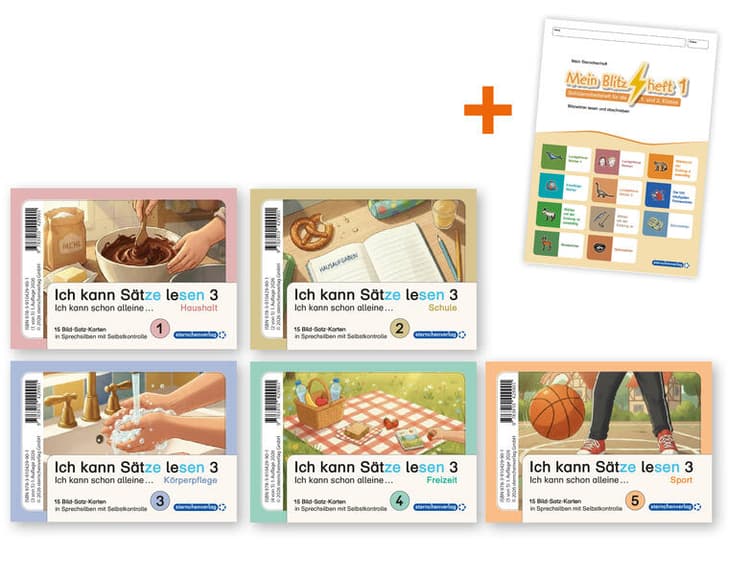 Ich kann Sätze lesen Teil 3 in Sprechsilben- Ich schreibe schon alleine