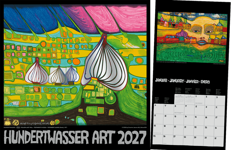 Hundertwasser Broschürenkalender Art 2027