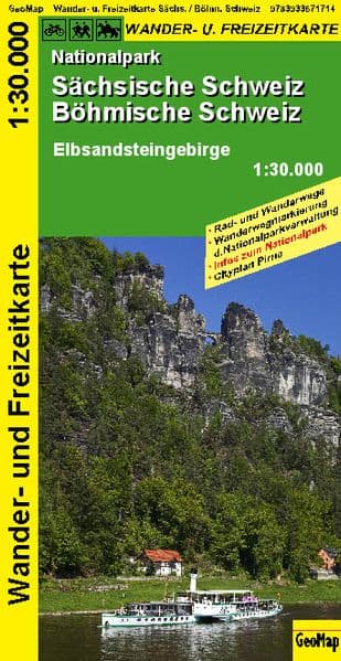 Nationalpark Sächsische Schweiz, Böhmische Schweiz - Wanderkarte