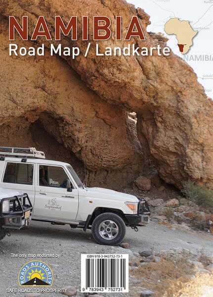 Namibia Road Map / Straßenkarte