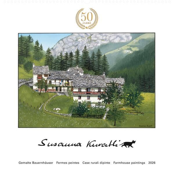 Susanna Kuratli - 2026 - Gemalte Bauernhäuser - Kunstkalender