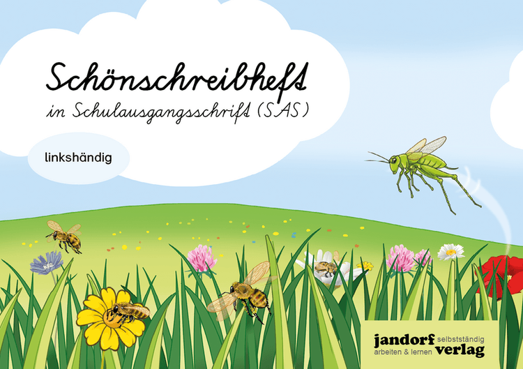 Schönschreibheft in SAS - linkshändig - Schulausgangsschrift