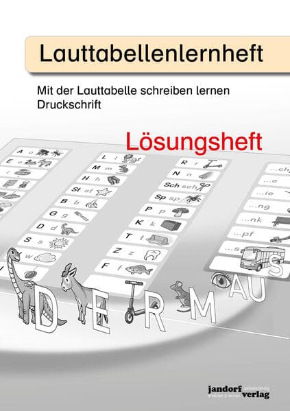 Lauttabellenlernheft (Druckschrift) (Lösungsheft)