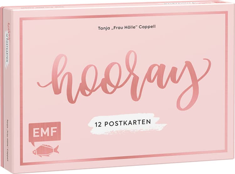 Hooray – 12 Handlettering Postkarten: Tanja "Frau Hölle" Cappell