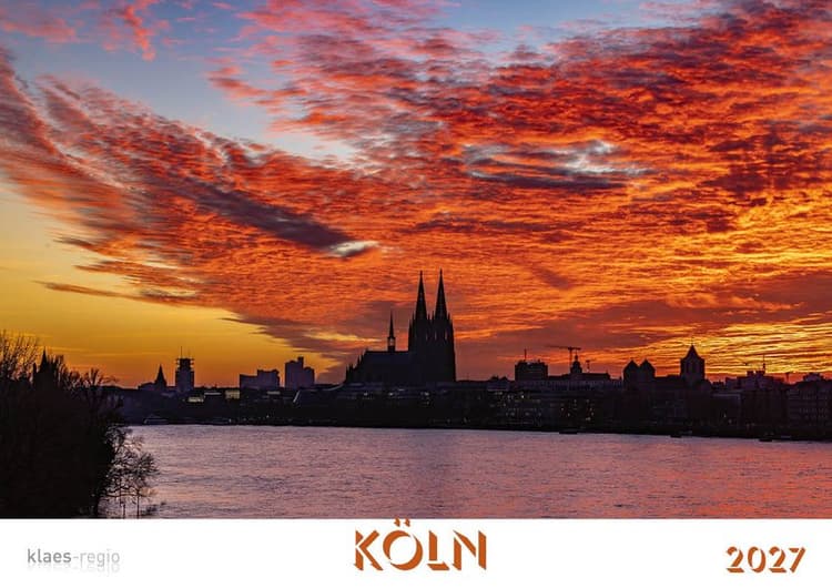 Köln 2027 Bildkalender A4 quer, spiralgebunden