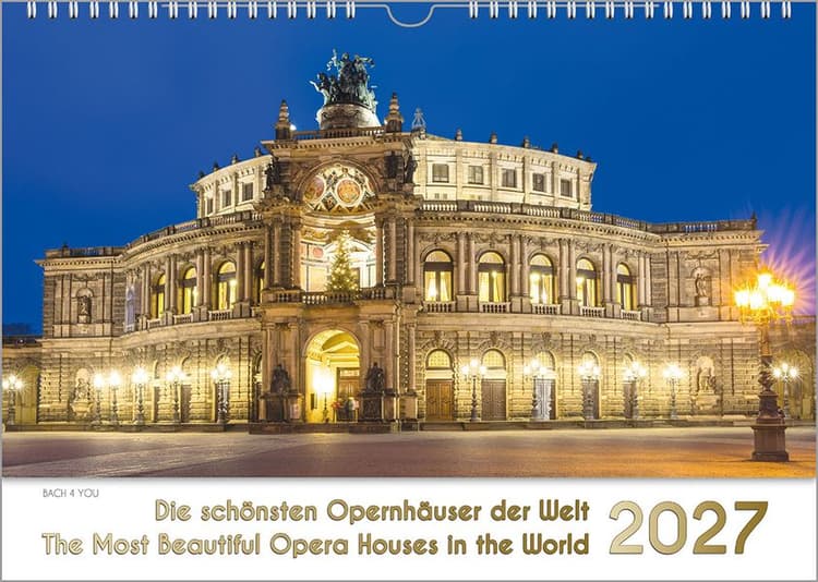 Opernhäuser, ein Musik-Kalender 2027, DIN A3