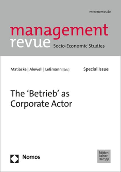 The ‘Betrieb’ as Corporate Actor