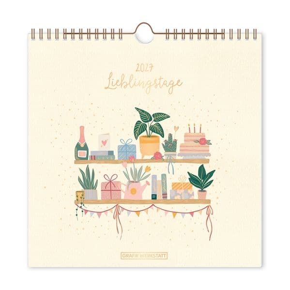 Wandkalender quadratisch 2027 Lieblingstage