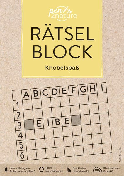 Rätselblock Knobelspaß. Block mit über 130 kniffligen Rätseln in Farbe