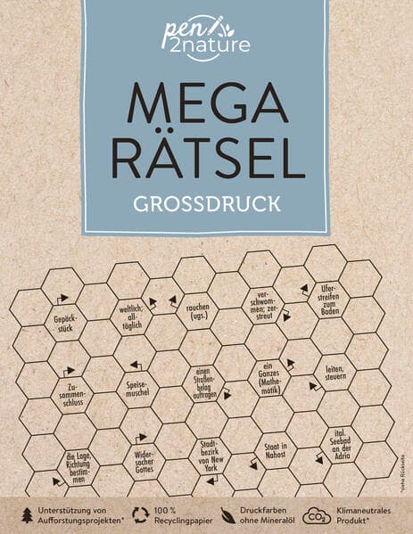 Mega-Rätsel Großdruck. Bunter Rätselmix in Großschrift